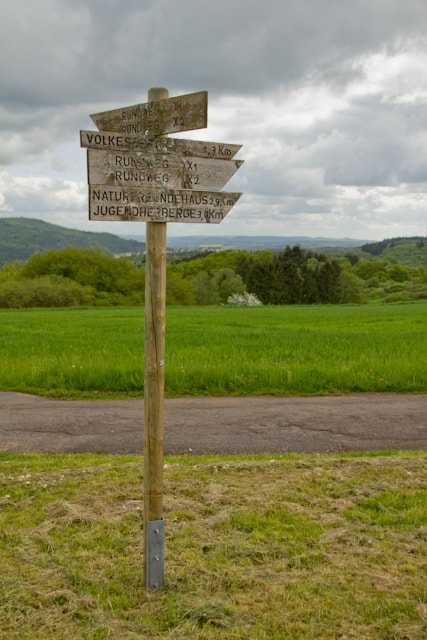 Ein Wegweiser mit vielen Schildern